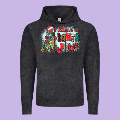 I Believe In Santa Paws Vintage Hoodie Designed By Zillion Design Studio