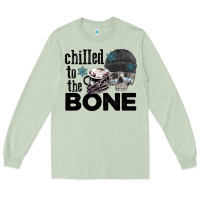 Matcha Chilled to the bone skull winter Long Sleeve Tee - FaDigitalArtStudio