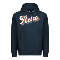 Navy retro colorful Premium Hoodie - chombo