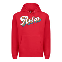 Red retro colorful Premium Hoodie - chombo