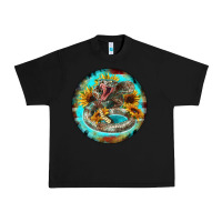 Black rattlesnake and sunflower Urban Heavy Tee - BarkalooDesign