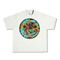 Pistachio rattlesnake and sunflower Urban Heavy Tee - BarkalooDesign