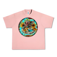 Salmon rattlesnake and sunflower Urban Heavy Tee - BarkalooDesign