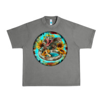 Tornado rattlesnake and sunflower Urban Heavy Tee - BarkalooDesign