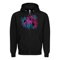 Black halloween patch  1 Zipper Hoodie - BundleAndBundleShop
