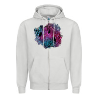 Dove Grey halloween patch  1 Zipper Hoodie - BundleAndBundleShop
