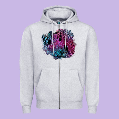 Halloween Patch  1 Zipper Hoodie Designed By Bundleandbundleshop