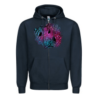 Navy halloween patch  1 Zipper Hoodie - BundleAndBundleShop