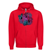 Red halloween patch  1 Zipper Hoodie - BundleAndBundleShop