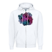 White halloween patch  1 Zipper Hoodie - BundleAndBundleShop