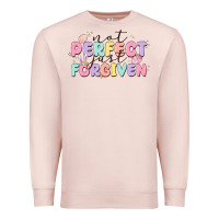 Pale Pink not perfect just forgiven Premium Sweatshirt - MaliasSmallBusiness