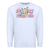 White not perfect just forgiven Premium Sweatshirt - MaliasSmallBusiness