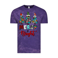 Cloud Purple western trees merry and bright christmas Vintage Tee - RanaPortraitStore