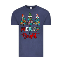 Vintage Denim western trees merry and bright christmas Vintage Tee - RanaPortraitStore