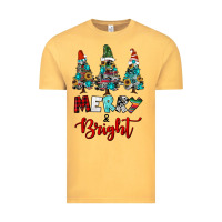 Vintage Mustard western trees merry and bright christmas Vintage Tee - RanaPortraitStore
