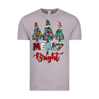 Western Trees Merry And Bright Christmas Vintage Tee | Teevron