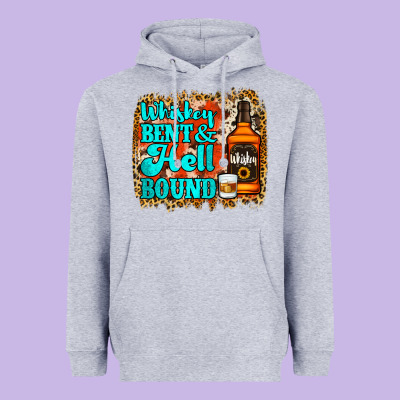 Whiskey Bent And Hell Bound Heavyweight Hoodie Designed By Jasminsmagicworld