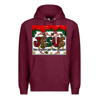 Burgundy jesus the reason for the season Premium Hoodie - MaliasSmallBusiness