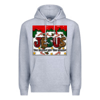 Heather Grey jesus the reason for the season Premium Hoodie - MaliasSmallBusiness