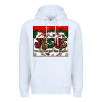 White jesus the reason for the season Premium Hoodie - MaliasSmallBusiness