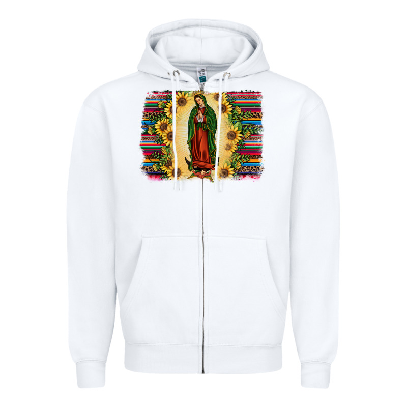 Serape Our Lady Of Guadalupe Zipper Hoodie by JahusDesignShop | Teevron