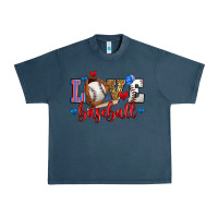 Midnight Navy love baseball Urban Heavy Tee - Zillion Design Studio