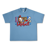 Pebble Blue love baseball Urban Heavy Tee - Zillion Design Studio