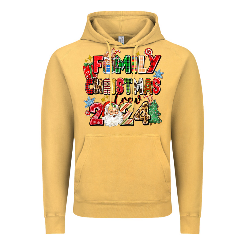 Family Christmas Crew 2024 Vintage Hoodie by Zillion Design Studio | Teevron