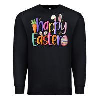 Black happy easter Premium Sweatshirt - MaliasSmallBusiness