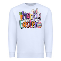 White happy easter Premium Sweatshirt - MaliasSmallBusiness