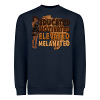 Navy educated motivated elevated melanated Heavyweight Sweatshirt - texasbilliewilder