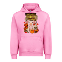 Fuchsia Pink halloween party pig Urban Hoodie - RanaPortraitStore