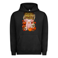 Pigment Black halloween party pig Urban Hoodie - RanaPortraitStore