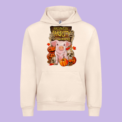 Halloween Party Pig Urban Hoodie Designed By Ranaportraitstore