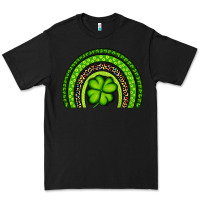 Black St. Patrick's Day Shamrock Rainbow Premium Tee - Artiststas