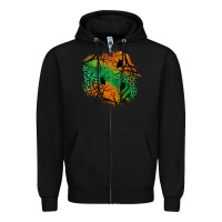 Black halloween patch  2 Zipper Hoodie - BundleAndBundleShop