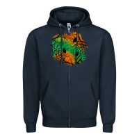 Navy halloween patch  2 Zipper Hoodie - BundleAndBundleShop