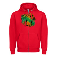 Red halloween patch  2 Zipper Hoodie - BundleAndBundleShop