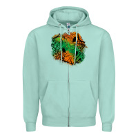 Seafoam halloween patch  2 Zipper Hoodie - BundleAndBundleShop