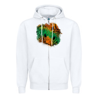 White halloween patch  2 Zipper Hoodie - BundleAndBundleShop