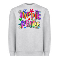 Heather Grey hippie pride Heavyweight Sweatshirt - Zillion Design Studio