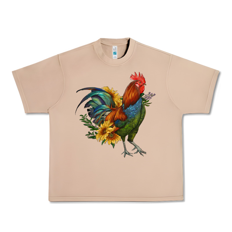 Rooster With Sunflowers Urban Heavy Tee by RanaPortraitStore | Teevron