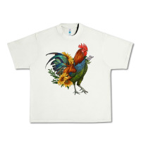 Pistachio rooster with sunflowers Urban Heavy Tee - RanaPortraitStore