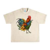 Sandshell rooster with sunflowers Urban Heavy Tee - RanaPortraitStore