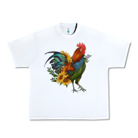 White rooster with sunflowers Urban Heavy Tee - RanaPortraitStore