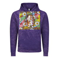 Cloud Purple Watercolor Easter Bunny With Daisy Vintage Hoodie - RanaPortraitStore