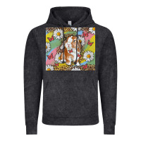 Vintage Black Watercolor Easter Bunny With Daisy Vintage Hoodie - RanaPortraitStore