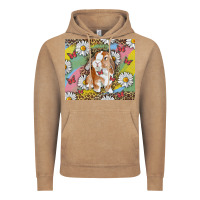 Vintage Coffee Watercolor Easter Bunny With Daisy Vintage Hoodie - RanaPortraitStore