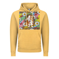 Vintage Mustard Watercolor Easter Bunny With Daisy Vintage Hoodie - RanaPortraitStore