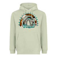 Matcha blessed rainbow cowhide aztec Heavyweight Hoodie - Jasminsmagicworld